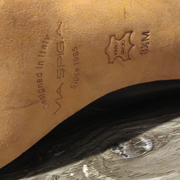 Via Spiga Black Genuine Leather Heeled Boots - Picture 5 of 7